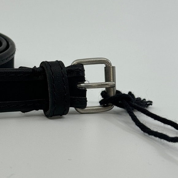 DAMIR DOMA SILENT Skinny Unisex Leather Belt Clincher Silver Buckle main image 9